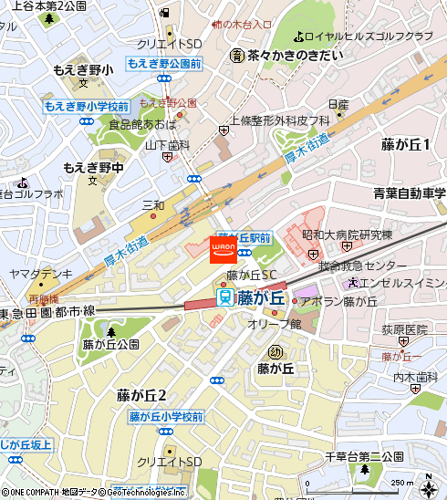 グルメシティ横浜藤が丘店付近の地図